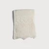 Gifting | Knitted Accessories | Pepa London Intricate Openwork Fine Merino Wool Shawl in Cream