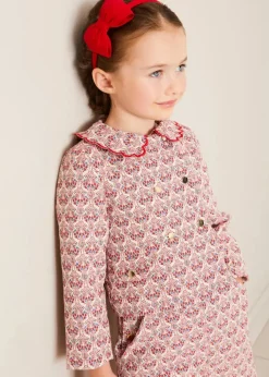 Up To 12 Years | Coats & Jackets | Pepa London Iris Jacquard Statement Collar Jacket in Red (4-12yrs)