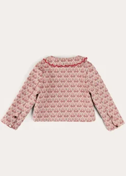 Up To 12 Years | Coats & Jackets | Pepa London Iris Jacquard Statement Collar Jacket in Red (4-12yrs)