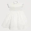 Dresses | Dresses | Pepa London Ivory Hand Smocked Occasion Dress with Blue Details (6mths-8yrs)