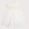 Dresses | Dresses | Pepa London Ivory Hand Smocked Occasion Dress with Pink Details (6mths-10yrs)