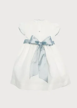 Dresses | Dresses | Pepa London Ivory Hand Smocked Occasion Dress with Blue Details (6mths-8yrs)