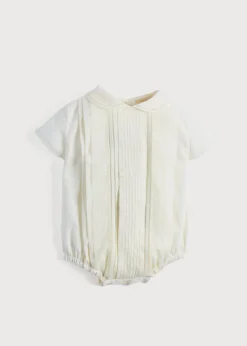 Dungarees & Rompers | Rompers | Pepa London Ivory Panelled Christening Romper (3mths-2yrs)