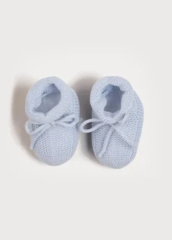 Knitted Booties | Bonnets & Booties | Pepa London Knitted Booties in Blue