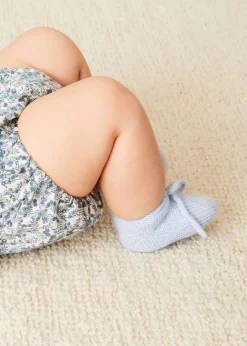 Knitted Booties | Bonnets & Booties | Pepa London Knitted Booties in Blue