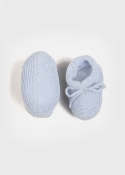 Knitted Booties | Bonnets & Booties | Pepa London Knitted Booties in Blue