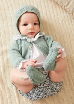 Knitted Booties | Bonnets & Booties | Pepa London Knitted Booties in Green