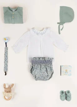 Knitted Booties | Bonnets & Booties | Pepa London Knitted Booties in Green