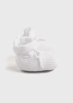 Knitted Booties | Bonnets & Booties | Pepa London Knitted Booties in White