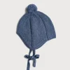 Knitwear & Cardigans | Hats | Pepa London Knitted Merino Wool Winter Bonnet in Blue (S-L)