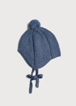 Knitwear & Cardigans | Hats | Pepa London Knitted Merino Wool Winter Bonnet in Blue (S-L)