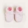 Knitted Booties | Bonnets & Booties | Pepa London Lace Detail Knitted Booties in Pink
