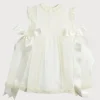 Dresses | Dresses | Pepa London Lace Trim Fine Pleated Dress in Ivory (3mths-5yrs)