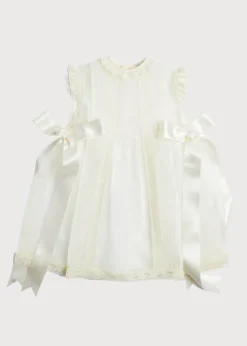 Dresses | Dresses | Pepa London Lace Trim Fine Pleated Dress in Ivory (3mths-5yrs)