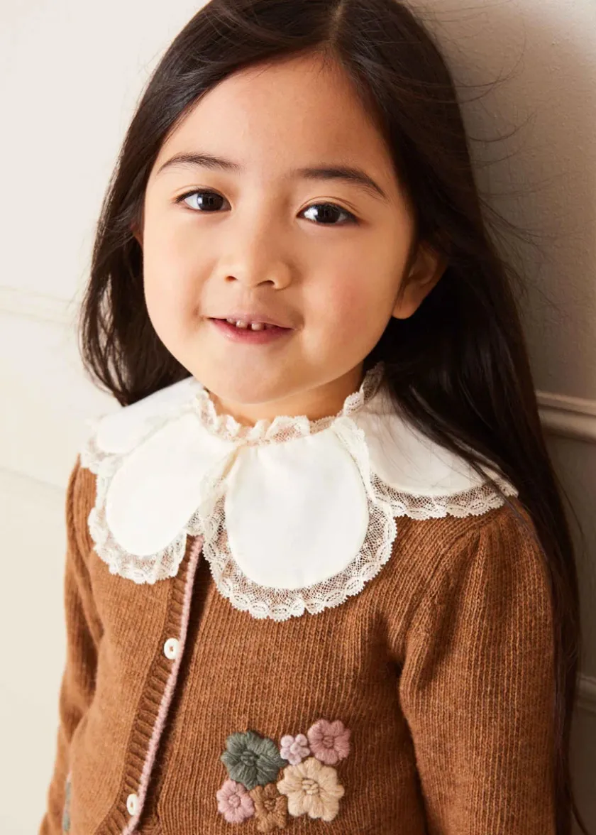 Tops & Blouses | Tops & Bodysuits | Pepa London Lace Trim Petal Collar Top in Cream (3-10yrs)