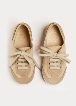 Lace Ups | Lace Ups & Boat Shoes | Pepa London Lace Up Plimsolls in Taupe (24-35EU)