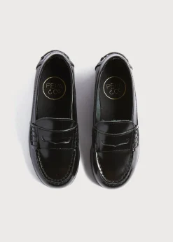 School Shoes | Boat Shoes & Loafers | Pepa London Leather Black Moccasins (26-32EU)