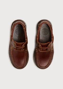 Boat Shoes & Loafers | Loafers | Pepa London Leather Boat Shoes in Tan (26-34EU)