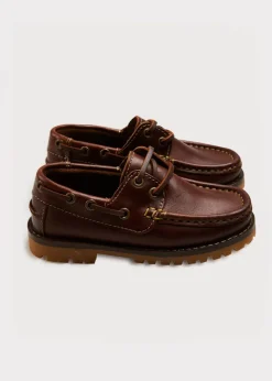 Boat Shoes & Loafers | Loafers | Pepa London Leather Boat Shoes in Tan (26-34EU)