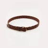 Belts & Braces | Pepa London Leather Braided Belt in Brown (XS-S)
