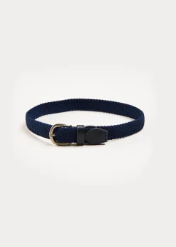 Belts & Braces | Pepa London Leather Braided Belt in Navy (XS-S)