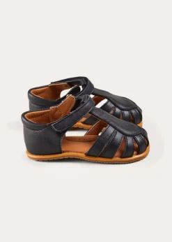 Sandals | Sandals | Pepa London Leather Fishermans Sandals in Navy (21-27EU)