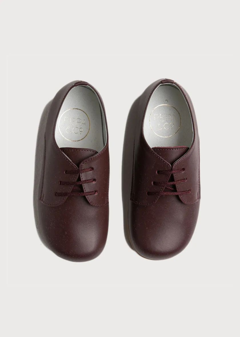 Shoes | Lace Ups | Pepa London Leather Lace-Up Burgundy Shoes (20-34EU)