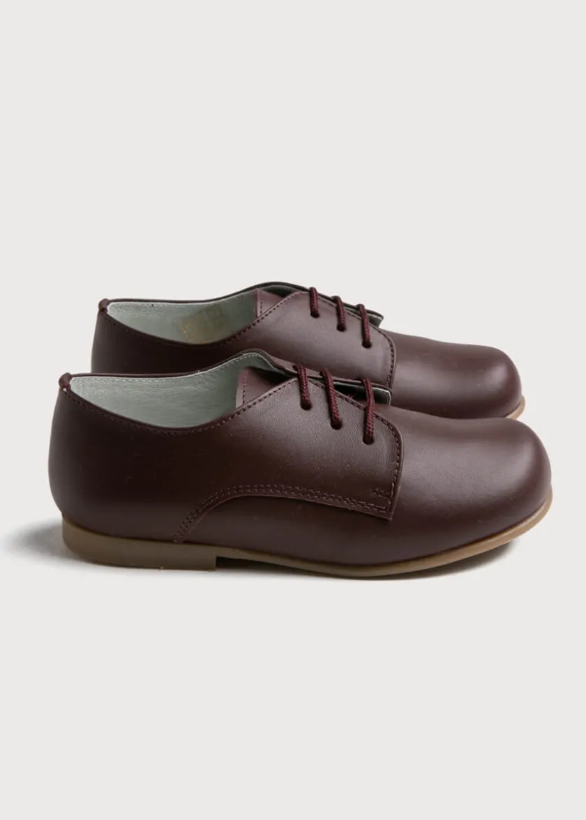 Shoes | Lace Ups | Pepa London Leather Lace-Up Burgundy Shoes (20-34EU)