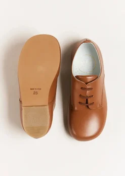 Lace Ups | Lace Ups & Boat Shoes | Pepa London Leather Lace-Up Shoes in Brown (20-34EU)