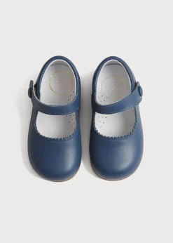 Mary Jane Shoes | Mary Janes | Pepa London Leather Mary Jane Baby Shoes in French Blue (20-26EU)