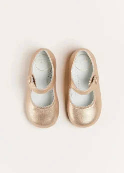 Mary Jane Shoes | Mary Janes | Pepa London Leather Mary Jane Baby Shoes in Gold (20-26EU)