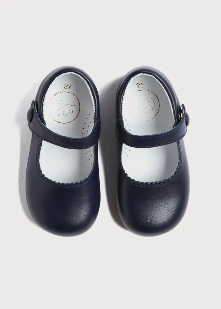 Mary Jane Shoes | Mary Janes | Pepa London Leather Mary Jane Baby Shoes in Navy (20-24EU)