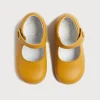 Mary Jane Shoes | Mary Janes | Pepa London Leather Mary Jane Baby Shoes in Mustard (20-24EU)