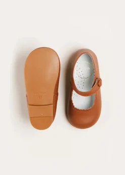 Mary Jane Shoes | Mary Janes | Pepa London Leather Mary Jane Baby Shoes in Brown (20-26EU)