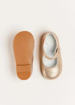 Mary Jane Shoes | Mary Janes | Pepa London Leather Mary Jane Baby Shoes in Gold (20-26EU)
