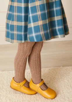 Mary Jane Shoes | Mary Janes | Pepa London Leather Mary Jane Baby Shoes in Mustard (20-24EU)