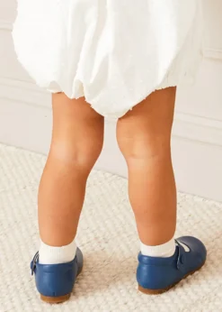 Mary Jane Shoes | Mary Janes | Pepa London Leather Mary Jane Baby Shoes in French Blue (20-26EU)