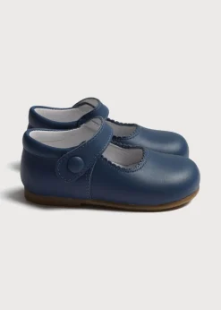Mary Jane Shoes | Mary Janes | Pepa London Leather Mary Jane Baby Shoes in French Blue (20-26EU)