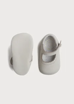 Mary Jane Shoes | Mary Janes | Pepa London Leather Mary Jane Pram Shoes in Ivory (17-20EU)