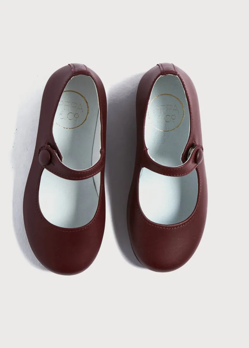Mary Jane Shoes | Mary Janes | Pepa London Leather Mary Jane Shoes in Burgundy (24-34EU)