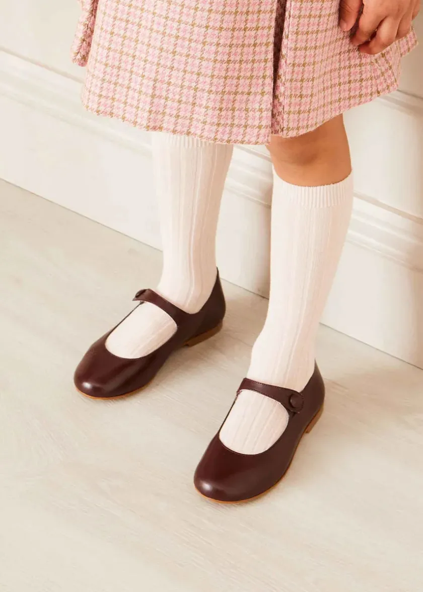 Mary Jane Shoes | Mary Janes | Pepa London Leather Mary Jane Shoes in Burgundy (24-34EU)