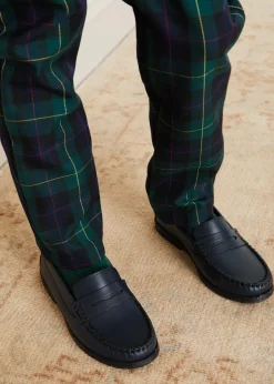 School Shoes | Boat Shoes & Loafers | Pepa London Leather Moccasins In Navy (25-34EU)