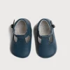 T-bars | T-bar Shoes | Pepa London Leather T-Bar Pram Shoes in Classic Blue (17-20EU)