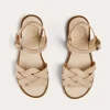 Sandals | Sandals | Pepa London Leather Woven Detail Sandals in Beige (24-35EU)