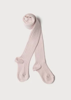 Socks & Tights | Socks & Tights | Pepa London Light Pink Ribbed Tights (0mths-10yrs)