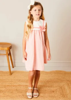Dresses | Dresses | Pepa London Linen Blend Trapeze Dress in Peach Orange (12mths-10yrs)