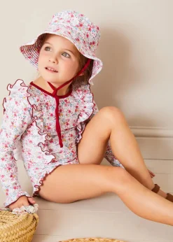 Swimwear | Swimwear | Pepa London Louisa Floral Beach Hat in Pink (S-M)