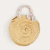 Swimwear | Swimwear | Pepa London Louisa Floral Detail Raffia Bag in Coral