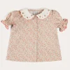 Tops & Blouses | Blouses | Pepa London Mabel Floral Embroidered Short Sleeve Blouse in Coral (18mths-10yrs)