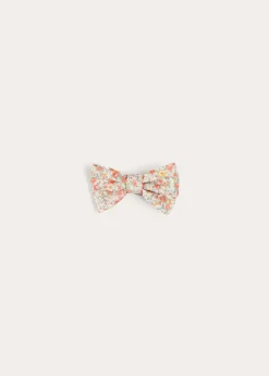 Hair Accessories | Hair Accessories | Pepa London Mabel Floral Small Bow Hair Clip in Coral